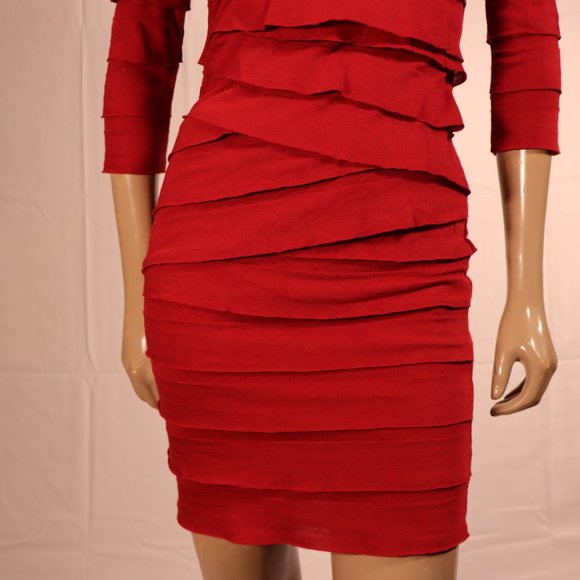 MAX STUDIO Red Dress Size Small - Picture 3 of 6